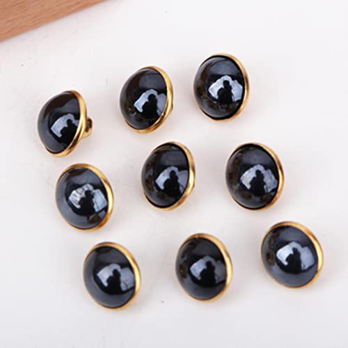 LOYKZCT 50 Stück 10 mm Metallknöpfe Perlenknopf Kinderkleidung Nähen DIY Dekorieren Zubehör-Schwarz LOYKZCT 50 Stück 10 mm Metallknöpfe Perlenknopf Kinderkleidung Nähen DIY Dekorieren Zubehör-Schwarz von LOYKZCT
