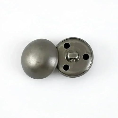 LOYKZCT 50 Stück Metallknöpfe, Antik-Silber-Kupfer, Pilzknopf, 10–25 mm, for Jacke, Anzug, Hemd, Mantel, Dekoration, Schnalle, Nähzubehör(Gunblack,15mm) von LOYKZCT