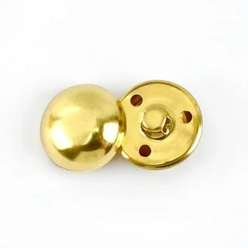 LOYKZCT 50 Stück Metallknöpfe, Antik-Silber-Kupfer, Pilzknopf, 10–25 mm, for Jacke, Anzug, Hemd, Mantel, Dekoration, Schnalle, Nähzubehör(LightGold,25mm) von LOYKZCT