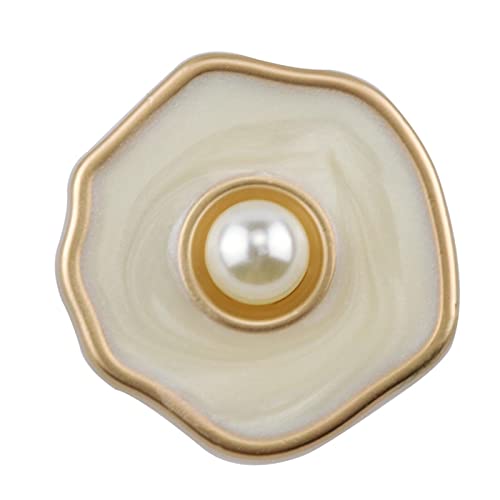 LOYKZCT 6 Stück Perlen-Metallknöpfe for Kleidung, dekorative Accessoires, große Nähknöpfe, Mantel, Jacke, Bastelarbeiten, Verzierungen, 30 mm von LOYKZCT