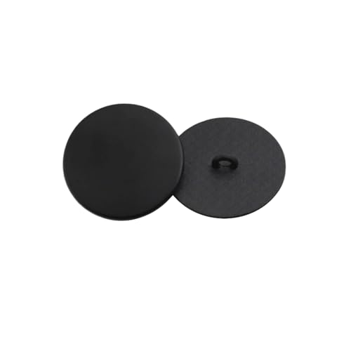 LOYKZCT 6 Teile/los 15/18/20/23/25/28mm Zink-Legierung Einfache Metall Knöpfe for Jacke, Windjacke Kleidung Nähen Dekorative(FlatMatte Black,23mm) von LOYKZCT