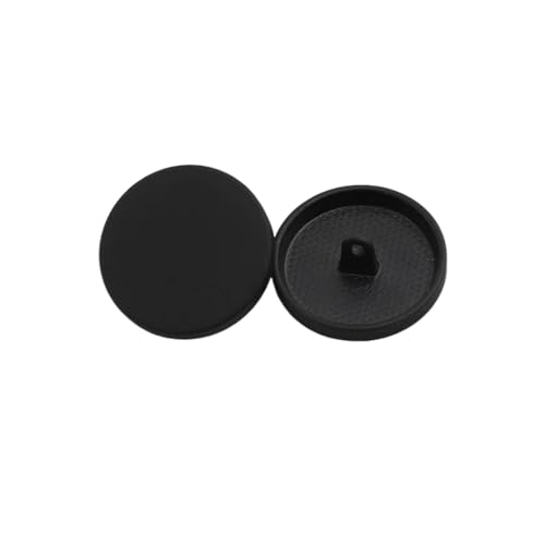 LOYKZCT 6 Teile/los 15/18/20/23/25/28mm Zink-Legierung Einfache Metall Knöpfe for Jacke, Windjacke Kleidung Nähen Dekorative(FlatbackBlack,25mm) von LOYKZCT