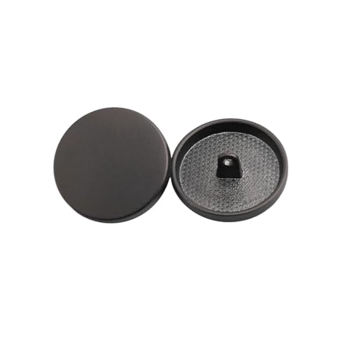 LOYKZCT 6 Teile/los 15/18/20/23/25/28mm Zink-Legierung Einfache Metall Knöpfe for Jacke, Windjacke Kleidung Nähen Dekorative(FlatbackMatte Black,28mm) von LOYKZCT
