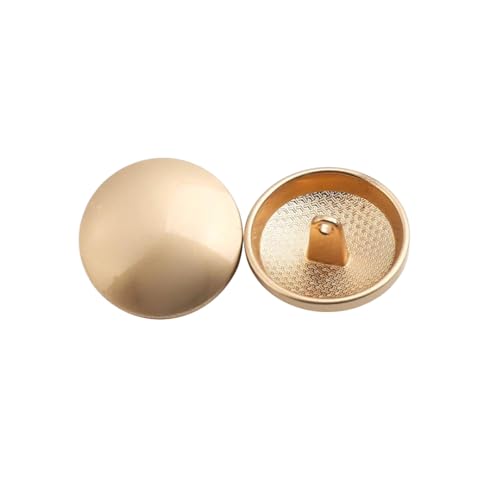 LOYKZCT 6 Teile/los 15/18/20/23/25/28mm Zink-Legierung Einfache Metall Knöpfe for Jacke, Windjacke Kleidung Nähen Dekorative(OvalSand Gold,20mm) von LOYKZCT
