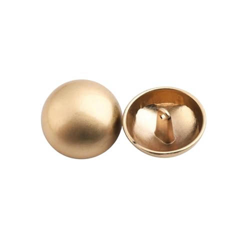 LOYKZCT 6 Teile/los 15/18/20/23/25/28mm Zink-Legierung Einfache Metall Knöpfe for Jacke, Windjacke Kleidung Nähen Dekorative(SemicircleSand Gold,23mm) von LOYKZCT