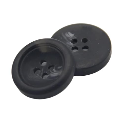 LOYKZCT Große dekorative Mantelknöpfe aus Kunstharz, Hornimitat, for DIY-Nähknöpfe, Ydwh415, Grau, 30 mm, 10 Stück(Ydwh415 Black,25mm 10pcs) von LOYKZCT