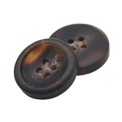 LOYKZCT Große dekorative Mantelknöpfe aus Kunstharz, Hornimitat, for DIY-Nähknöpfe, Ydwh415, Grau, 30 mm, 10 Stück(Ydwh415 Brown,18mm 30pcs) von LOYKZCT