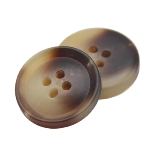 LOYKZCT Große dekorative Mantelknöpfe aus Kunstharz, Hornimitat, for DIY-Nähknöpfe, Ydwh415, Grau, 30 mm, 10 Stück(Ydwh483 Brown,28mm 10pcs) von LOYKZCT