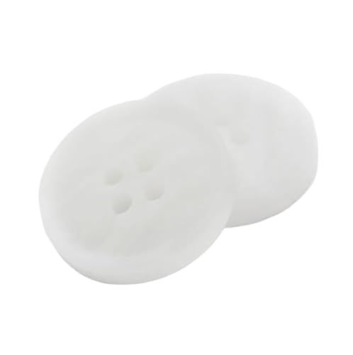 LOYKZCT Große dekorative Mantelknöpfe aus Kunstharz, Hornimitat, for DIY-Nähknöpfe, Ydwh415, Grau, 30 mm, 10 Stück(Ydwh485 White,28mm 10pcs) von LOYKZCT