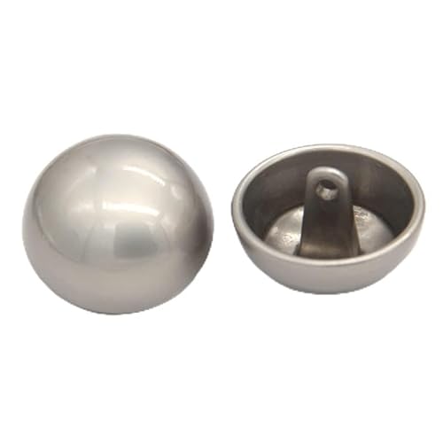 LOYKZCT Knopf, Nähknöpfe, runde Metallknöpfe for Nähen von Damenmänteln, Windbreakern, Mänteln, Stricktaschen, Mini, große, handgefertigte Dekoration(Silver,18mm 6pcs) von LOYKZCT