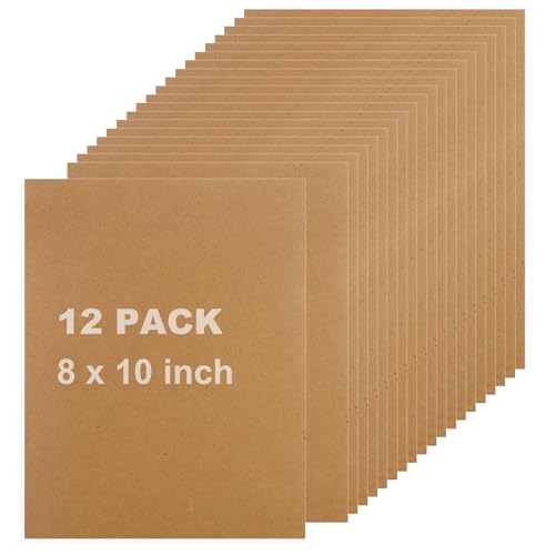 LOYORTY 20 Stück Spanplatten, 20,3 x 25,4 cm, 0,6 cm dick, unlackierte MDF-Holzplatte, leere Spanplatte für Bastelarbeiten, Malerei, Gravur von LOYORTY