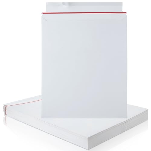 LOYORTY 25 Stück starre Versandtaschen, 32,4 x 38,1 cm, selbstklebende Foto-Versandtaschen, flache weiße Kartonumschläge für Versandpapier, Dokumente, Bilder und Zeitschriften LOYORTY 25 Stück starre Versandtaschen, 32,4 x 38,1 cm, selbstklebende Foto-Versandtaschen, flache weiße Kartonumschläge für Versandpapier, Dokumente, Bilder und Zeitschriften von LOYORTY