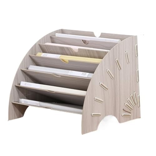 LPACXBYD Büro-Schreibtisch-Organizer, Magzine-Aktenhalter, fächerförmiger Dokumentenablage-Rack, A4-Organizer for den Schreibtisch Für die Aufbewahrung von Dokumenten(Purple) von LPACXBYD