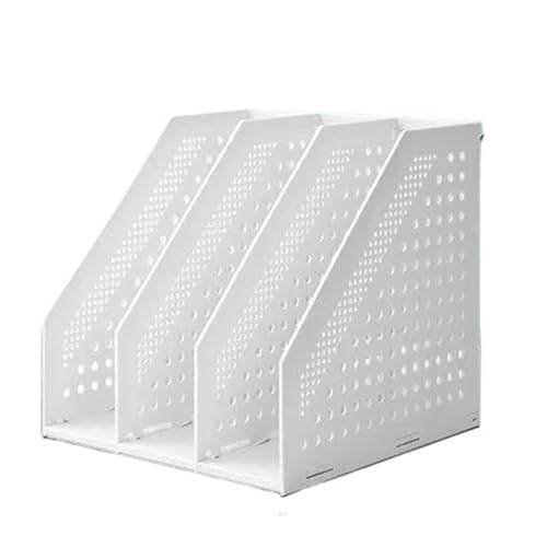 LPACXBYD Dehnbare Datei-Organizer-Box, Büro-Schreibtisch-Aktenablage, Faltbarer Zeitschriftenhalter-Ständer Für die Aufbewahrung von Dokumenten(White) von LPACXBYD
