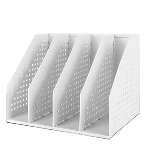 LPACXBYD Dehnbare Datei-Organizer-Box, Büro-Schreibtisch-Aktenablage, Faltbarer Zeitschriftenhalter-Ständer Für die Aufbewahrung von Dokumenten(White 4) von LPACXBYD