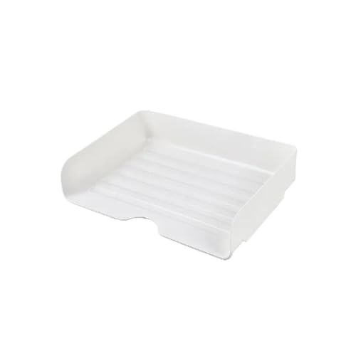 LPACXBYD Robuste Mehrzweck-Aufbewahrungsbox for den Schreibtisch, Datei-Organizer, stapelbare Ablage, A4-Papierregal, Schreibwarenbox, Bücherregal Für die Aufbewahrung von Dokumenten(White) von LPACXBYD