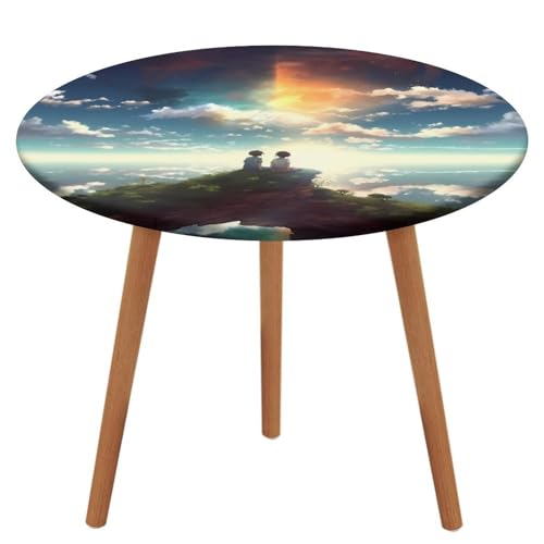 LPAGBCNU Runde Tischdecke, elastisch, wasserdicht, Anime-Himmel, Tischdecke, wasserdicht und schmutzabweisend, geeignet für Picknick-Partys im Innen- und Außenbereich, Durchmesser: 110 cm LPAGBCNU Runde Tischdecke, elastisch, wasserdicht, Anime-Himmel, Tischdecke, wasserdicht und schmutzabweisend, geeignet für Picknick-Partys im Innen- und Außenbereich, Durchmesser: 110 cm von LPAGBCNU