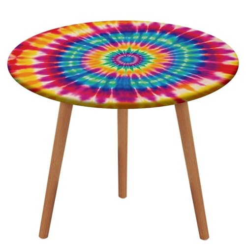 LPAGBCNU Runde Tischdecke, elastisch, wasserdicht, Batik-Muster, wasserdicht, wasserdicht, schmutzabweisend, geeignet für Picknick-Partys im Innen- und Außenbereich, Durchmesser: 110 cm LPAGBCNU Runde Tischdecke, elastisch, wasserdicht, Batik-Muster, wasserdicht, wasserdicht, schmutzabweisend, geeignet für Picknick-Partys im Innen- und Außenbereich, Durchmesser: 110 cm von LPAGBCNU