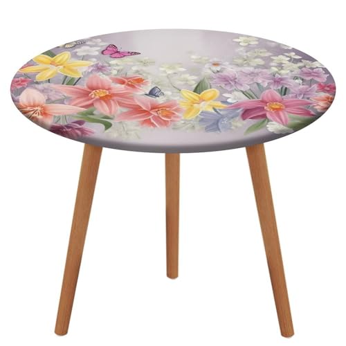 LPAGBCNU Runde Tischdecke, elastisch, wasserdicht, Frühlingsblumen, Tischdecke, wasserdicht und schmutzabweisend, geeignet für Innen- und Außenbereich, Picknick-Partys, Durchmesser 120 cm LPAGBCNU Runde Tischdecke, elastisch, wasserdicht, Frühlingsblumen, Tischdecke, wasserdicht und schmutzabweisend, geeignet für Innen- und Außenbereich, Picknick-Partys, Durchmesser 120 cm von LPAGBCNU