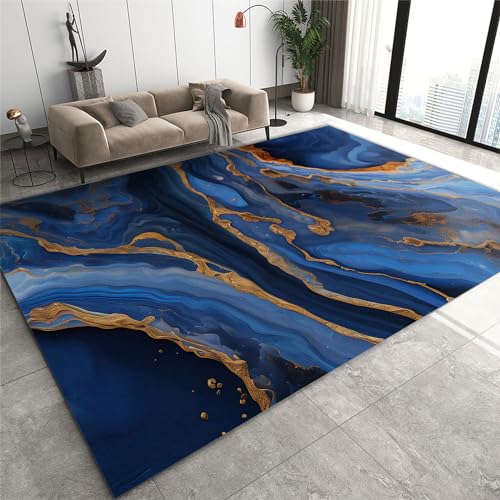 Rutschhemmende Pads Wohnzimmerteppich, Abstrakter schwarz-goldener Marmorteppich, rutschfeste Mikrofaser-Fußmatten mit schwarzer und goldener Linie, maschinenwaschbarer Teppich for das Badezimmer in d Rutschhemmende Pads Wohnzimmerteppich, Abstrakter schwarz-goldener Marmorteppich, rutschfeste Mikrofaser-Fußmatten mit schwarzer und goldener Linie, maschinenwaschbarer Teppich for das Badezimmer in d von LPAGOLMIX