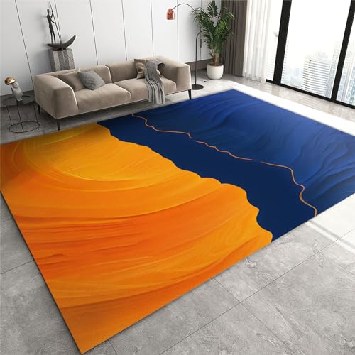 Rutschhemmende Pads Wohnzimmerteppich, Schwarz-goldener Flächenteppich, moderne, schlichte Linien, rutschfeste Mikrofaser-Fußmatten, maschinenwaschbarer Teppich for Waschküche und Badezimmer(Color Gra Rutschhemmende Pads Wohnzimmerteppich, Schwarz-goldener Flächenteppich, moderne, schlichte Linien, rutschfeste Mikrofaser-Fußmatten, maschinenwaschbarer Teppich for Waschküche und Badezimmer(Color Gra von LPAGOLMIX