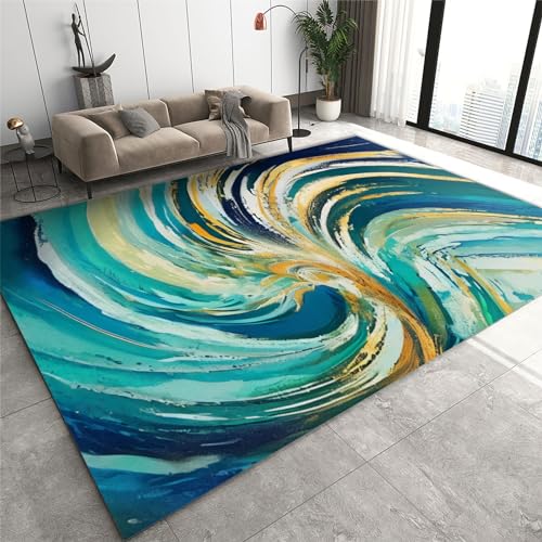 Rutschhemmende Pads Wohnzimmerteppich, Teppich aus Granit, Achat, Schwarz, Weiß und Gold, moderne geometrische rutschfeste Mikrofaser-Fußmatten, maschinenwaschbarer Teppich for Waschküche und Badezimm Rutschhemmende Pads Wohnzimmerteppich, Teppich aus Granit, Achat, Schwarz, Weiß und Gold, moderne geometrische rutschfeste Mikrofaser-Fußmatten, maschinenwaschbarer Teppich for Waschküche und Badezimm von LPAGOLMIX