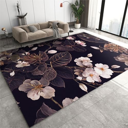 Rutschhemmende Pads Wohnzimmerteppich, Teppich aus Granit, Achat, Schwarz, Weiß und Gold, moderne geometrische rutschfeste Mikrofaser-Fußmatten, maschinenwaschbarer Teppich for Waschküche und Badezimm Rutschhemmende Pads Wohnzimmerteppich, Teppich aus Granit, Achat, Schwarz, Weiß und Gold, moderne geometrische rutschfeste Mikrofaser-Fußmatten, maschinenwaschbarer Teppich for Waschküche und Badezimm von LPAGOLMIX