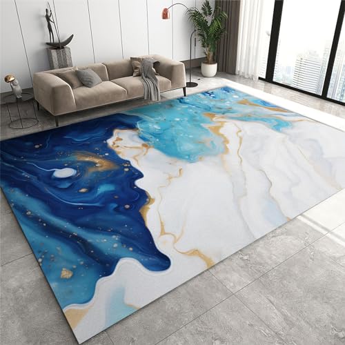 Rutschhemmende Pads Wohnzimmerteppich, Teppich aus Granit, Achat, Schwarz, Weiß und Gold, moderne geometrische rutschfeste Mikrofaser-Fußmatten, maschinenwaschbarer Teppich for Waschküche und Badezimm Rutschhemmende Pads Wohnzimmerteppich, Teppich aus Granit, Achat, Schwarz, Weiß und Gold, moderne geometrische rutschfeste Mikrofaser-Fußmatten, maschinenwaschbarer Teppich for Waschküche und Badezimm von LPAGOLMIX