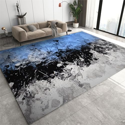 Rutschhemmende Pads Wohnzimmerteppich, Teppich aus Granit, Achat, Schwarz, Weiß und Gold, moderne geometrische rutschfeste Mikrofaser-Fußmatten, maschinenwaschbarer Teppich for Waschküche und Badezimm Rutschhemmende Pads Wohnzimmerteppich, Teppich aus Granit, Achat, Schwarz, Weiß und Gold, moderne geometrische rutschfeste Mikrofaser-Fußmatten, maschinenwaschbarer Teppich for Waschküche und Badezimm von LPAGOLMIX