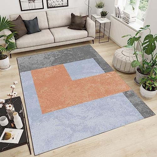 Rutschhemmende Pads Wohnzimmerteppich, Teppich mit rosa-weiß-grauen Nähten, luxuriöse rutschfeste Mikrofaser-Fußmatten im Retro-Stil, maschinenwaschbarer Teppich for das Badezimmer in der Waschküche(S Rutschhemmende Pads Wohnzimmerteppich, Teppich mit rosa-weiß-grauen Nähten, luxuriöse rutschfeste Mikrofaser-Fußmatten im Retro-Stil, maschinenwaschbarer Teppich for das Badezimmer in der Waschküche(S von LPAGOLMIX
