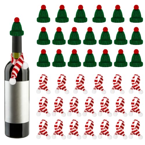 LPAMABA 40 Stück Mini Weihnachtsmütze Schal Nikolausmütze Klein Mini Santa Hüte Mütze Schal Klein Strickmütze Weihnachten Mini Mütze Weihnachten Lutscherhut für Weihnachtsdeko Weinflasche Abdeckung LPAMABA 40 Stück Mini Weihnachtsmütze Schal Nikolausmütze Klein Mini Santa Hüte Mütze Schal Klein Strickmütze Weihnachten Mini Mütze Weihnachten Lutscherhut für Weihnachtsdeko Weinflasche Abdeckung von LPAMABA