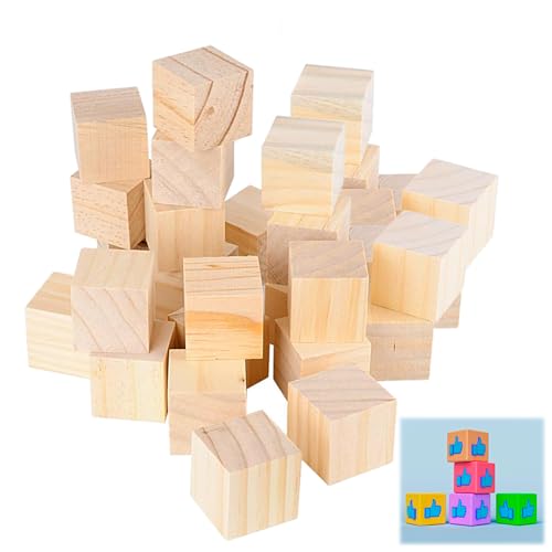 LPAMABA 30 Stück Natur Holzwürfel Deko 40mm blanko Holz Bastelwürfel 4cm mini Holzwürfel deko Kleine Holz Quadrat Würfel zum basteln für DIY Malen Handwerk Dekoration LPAMABA 30 Stück Natur Holzwürfel Deko 40mm blanko Holz Bastelwürfel 4cm mini Holzwürfel deko Kleine Holz Quadrat Würfel zum basteln für DIY Malen Handwerk Dekoration von LPAMABA
