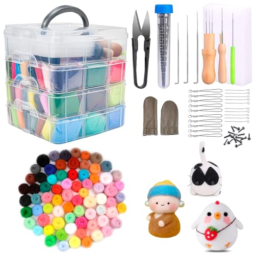 LPAMABA 72 Farben je 3g Filzwolle Nadelfilz Wolle Set Märchenwolle Filz Starterset Filzwolle Nadelfilz Wolle Starter Kit Filzwolle Basteln Felting Filzwolle Roving für Nassfilzen Trockenfilzen DIY LPAMABA 72 Farben je 3g Filzwolle Nadelfilz Wolle Set Märchenwolle Filz Starterset Filzwolle Nadelfilz Wolle Starter Kit Filzwolle Basteln Felting Filzwolle Roving für Nassfilzen Trockenfilzen DIY von LPAMABA