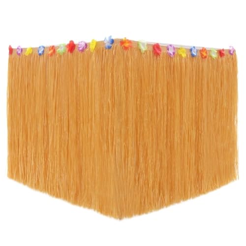 LPATEBCVU Tischrock Party Gras Stroh Farbe Tisch Rock Stroh Sommer Thema Party Supplies for Party Decor Tür Hängen(Straw Color,200 X 60 cm) von LPATEBCVU