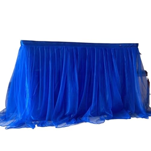 LPATEBCVU Tischrock Tischrock Hochzeitsfeier Tutu Tüll Geschirr Tuch Geburtstagsfeier Wohnkultur Party Dekoration Tischrock(Blue,245cmx79cm-8ft) von LPATEBCVU