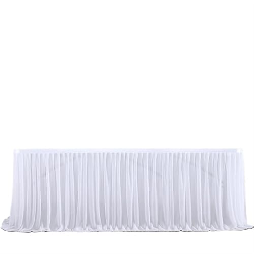 LPATEBCVU Tischrock Tischröcke for Hochzeiten, Tischröcke for Geburtstage, Hochzeitsfeiern, Tutu, Tüll, Tischrock for Hochzeiten, Partys, Heimdekoration(White,6FT (185x77cm)) von LPATEBCVU