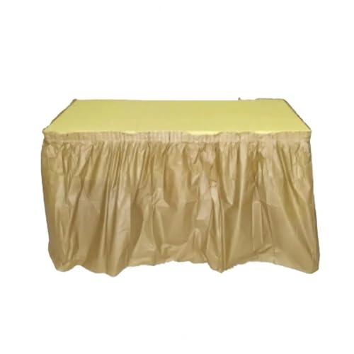 LPATEBCVU Tischrock Tragbarer, weit verbreiteter Tischrock, Party-Tischröcke, Party-Dekoration, Tischrock, Tischrock for Geburtstag, Urlaub, Hochzeit(Golden) von LPATEBCVU