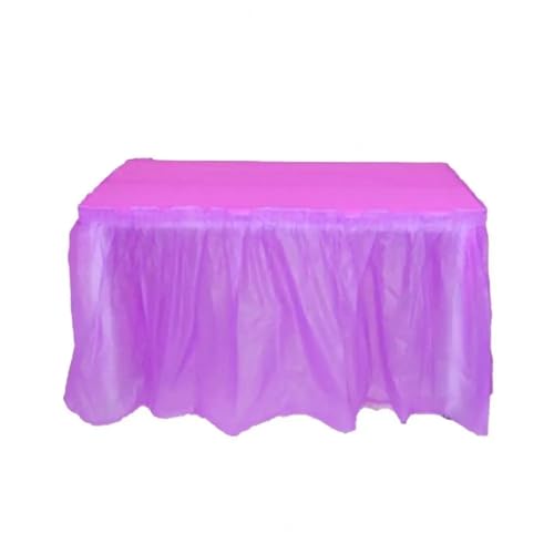 LPATEBCVU Tischrock Tragbarer, weit verbreiteter Tischrock, Party-Tischröcke, Party-Dekoration, Tischrock, Tischrock for Geburtstag, Urlaub, Hochzeit(Purple) von LPATEBCVU