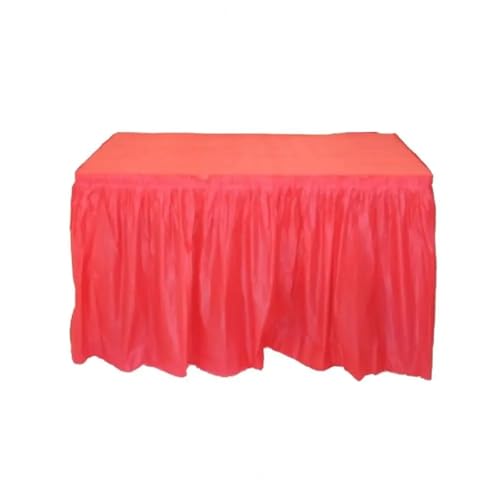 LPATEBCVU Tischrock Tragbarer, weit verbreiteter Tischrock, Party-Tischröcke, Party-Dekoration, Tischrock, Tischrock for Geburtstag, Urlaub, Hochzeit(Red) von LPATEBCVU