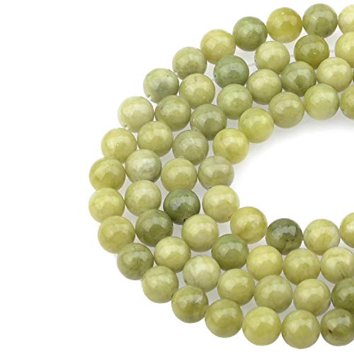 LPBeads 100 Stück 8 mm natürliche grüne Jade-Perlen, Edelstein, rund, lose Perlen für Schmuckherstellung, mit Kristall-Stretchkordel LPBeads 100 Stück 8 mm natürliche grüne Jade-Perlen, Edelstein, rund, lose Perlen für Schmuckherstellung, mit Kristall-Stretchkordel von LPBeads