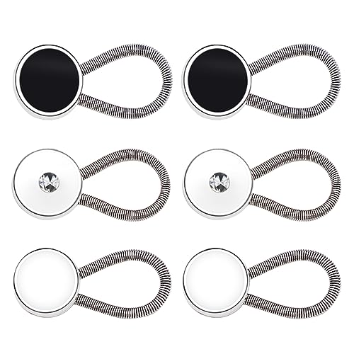 Kragenverlängerung, 12 Stück Kragenknöpfe Verlängerungen Elastische Knöpfe für Kragen, Manschetten, Hemden, Kleider, Mäntel von LPEPLL