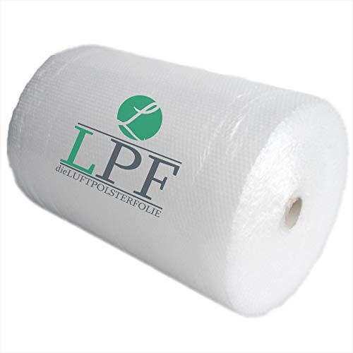 LPF dieLUFTPOLSTERFOLIE | Luftpolsterfolie 50cm x 25m Rolle - Verpackungsfolie Luftpolster Rolle Polsterfolie Knallfolie Polstermaterial Transparent von LPF dieLUFTPOLSTERFOLIE