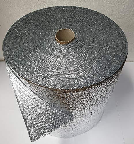 Luftpolsterfolie ALUMINIUM 50 cm x 60 m 250 my ALU Isolierung Noppenfolie Knallfolie Verpackungsfolie Blisterfolie Polsterfolie Isolierband Isolierungsfolie Wärmehaltung Isolierfolie von LPF dieLUFTPOLSTERFOLIE