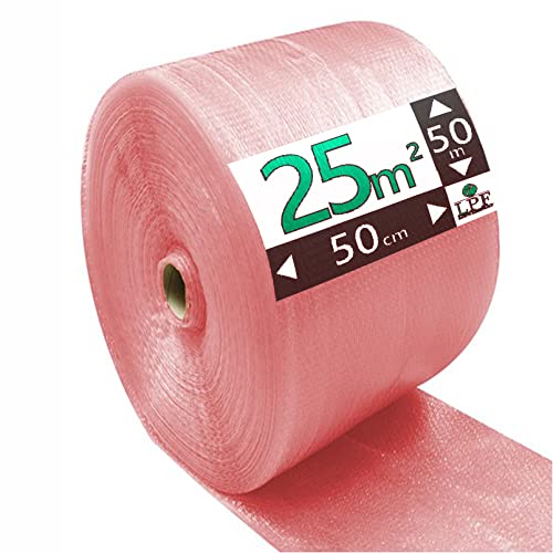 LPF dieLUFTPOLSTERFOLIE Luftpolsterfolie 50cm 75 Micron Verpackungsfolie Luftpolster Rolle Blisterfolie Noppenfolie Polsterfolie Umzug Knallfolie Polstermaterial Umzugfolie (1) von LPF dieLUFTPOSLTERFOLIE