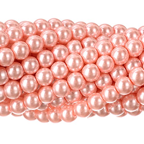 Natürliche runde Edelsteinperlen, 200 Stück runde Glasperlen zur Herstellung von Schmuck, 8 mm, Rose(Light Rose Pink,08 MM) von LPLPL