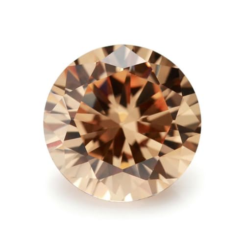 Natürliche runde Edelsteinperlen, Größe 1,0–10,0 mm, verschiedene Farben, Zirkonia-Perlen, runder Schliff, lose synthetische Edelsteine, Rosa, 1,0 mm (100 Stück)(Champagne,2.75mm (100 piece)) von LPLPL