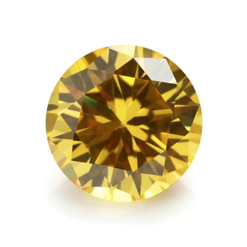 Natürliche runde Edelsteinperlen, Größe 1,0–10,0 mm, verschiedene Farben, Zirkonia-Perlen, runder Schliff, lose synthetische Edelsteine, Rosa, 1,0 mm (100 Stück)(Golden Yellow,0.3cm (100 piece)) von LPLPL