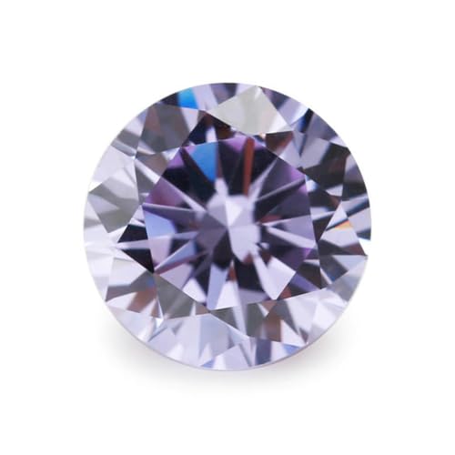 Natürliche runde Edelsteinperlen, Größe 1,0–10,0 mm, verschiedene Farben, Zirkonia-Perlen, runder Schliff, lose synthetische Edelsteine, Rosa, 1,0 mm (100 Stück)(Lanvender,0.3cm (100 piece)) von LPLPL