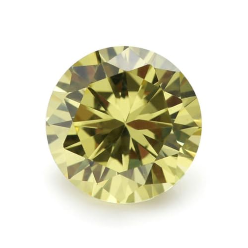 Natürliche runde Edelsteinperlen, Größe 1,0–10,0 mm, verschiedene Farben, Zirkonia-Perlen, runder Schliff, lose synthetische Edelsteine, Rosa, 1,0 mm (100 Stück)(Olive Yellow,0.3cm (100 piece)) von LPLPL