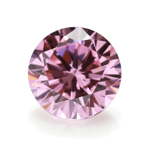 Natürliche runde Edelsteinperlen, Größe 1,0–10,0 mm, verschiedene Farben, Zirkonia-Perlen, runder Schliff, lose synthetische Edelsteine, Rosa, 1,0 mm (100 Stück)(Pink,0.3cm (100 piece)) von LPLPL